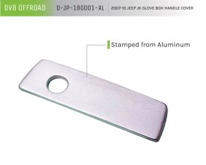 Jeep Wrangler JK Interior Accent Kit - DV8 Offroad - Glove Box Handle Cover - Silver - `07-`18